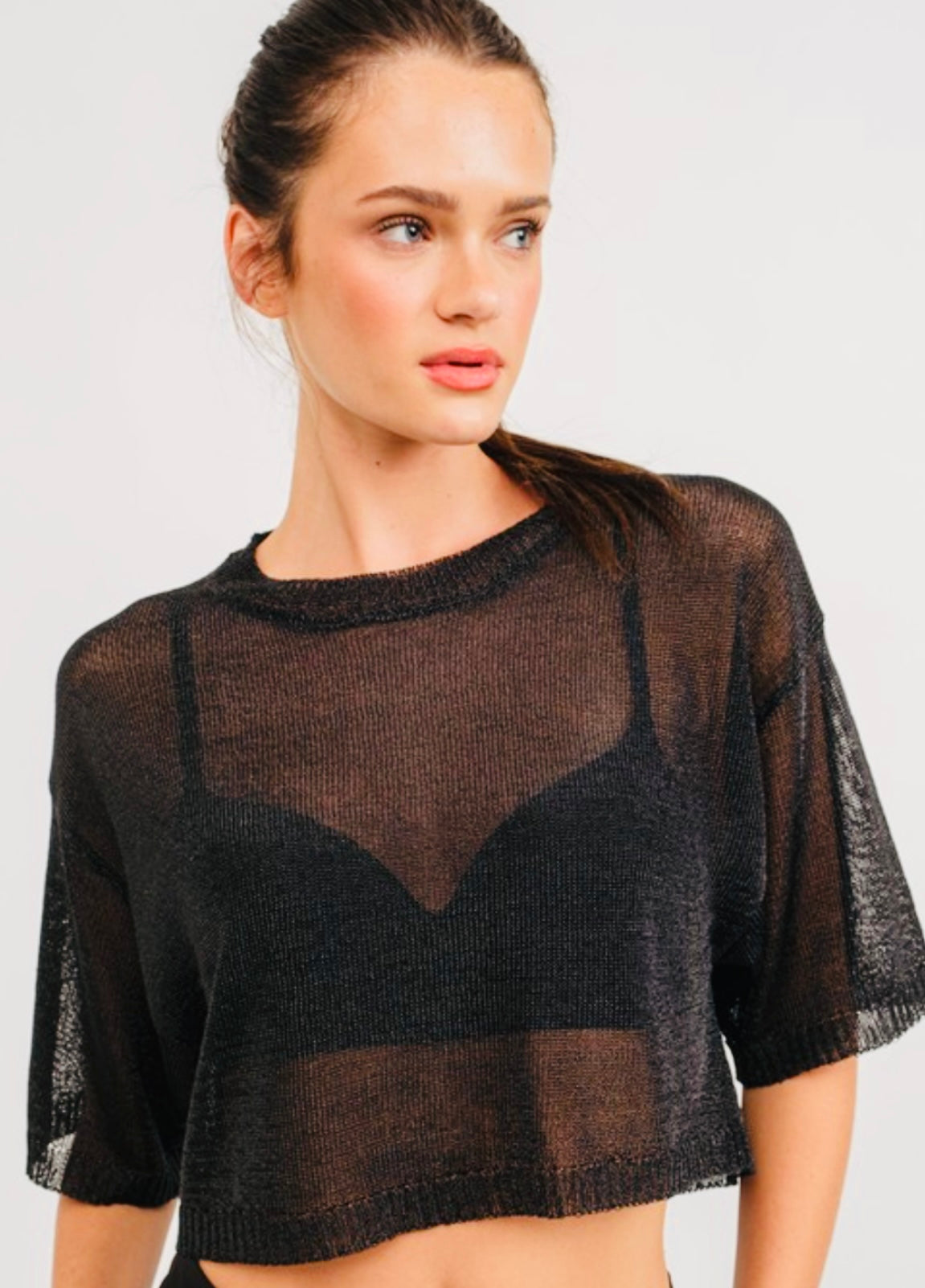Molly Black Knit Top