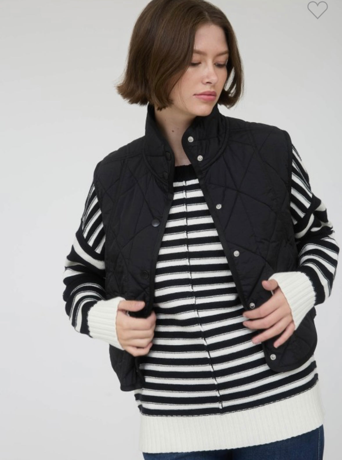 🖤Black Quilted Vest