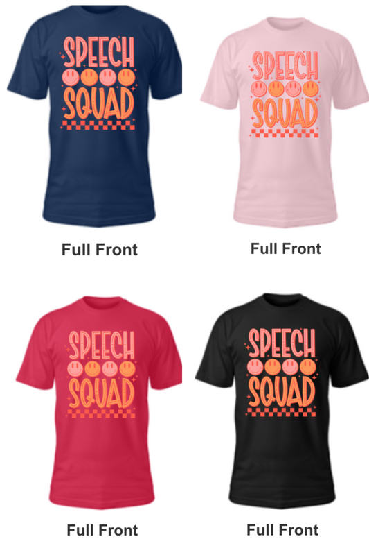 ⚡ Speech Squad Checkered Retro Tee