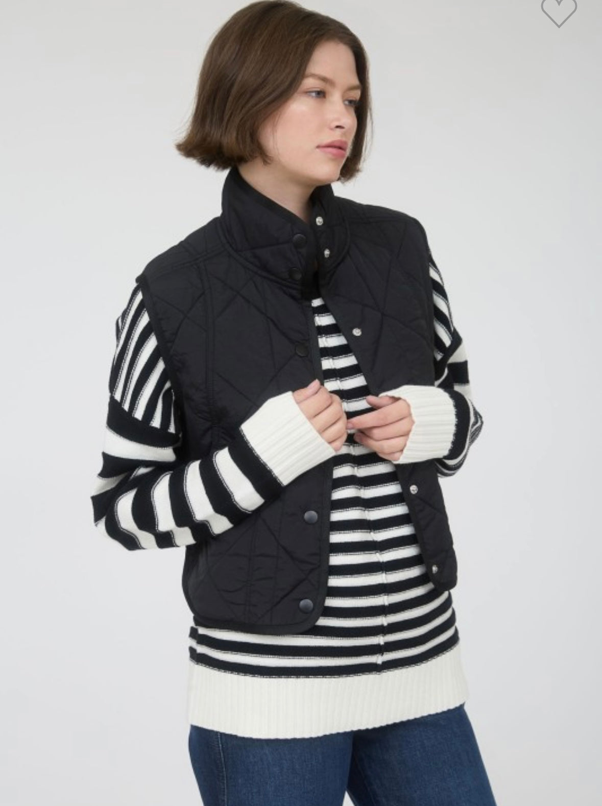 🖤Black Quilted Vest