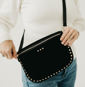 ✨ Sabrina Studded Suede Bum Bag