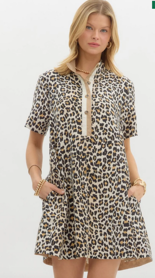 🐆 Wild & Chic Leopard Mini Dress